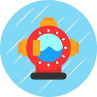 Diving Helmet Vector Icon Design