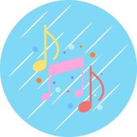 diseño de icono de vector de notas musicales