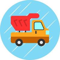 Dump Truck Vector Icon Design