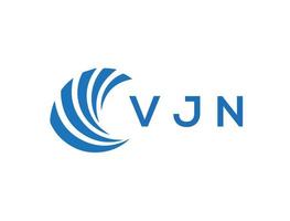 VJN letter logo design on white background. VJN creative circle letter logo concept. VJN letter design. vector