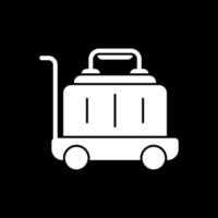 Luggage Cart Vector Icon Design