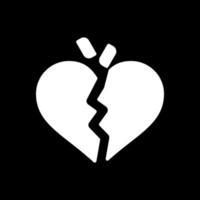 diseño de icono de vector de corazón roto