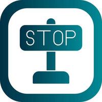 Stop Vector Icon Design