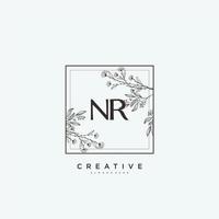 NR Beauty vector initial logo art, handwriting logo of initial signature, wedding, fashion, jewerly, boutique, floral and botanical with creative template for any company or business.