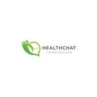 Vector health chat elegant organic natural logo concept art