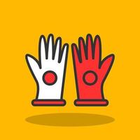 guantes, vector, icono, diseño vector