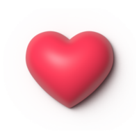 3d rosso cuore forma png