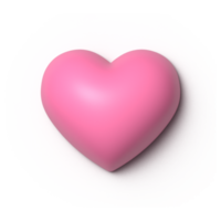 3d roze hart vorm png
