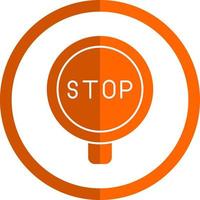 diseño de icono de vector de señal de stop