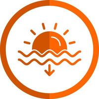 diseño de icono de vector de puesta de sol