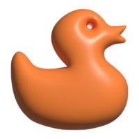 3d icon of duck toy png