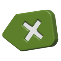 3d icon of delete key png