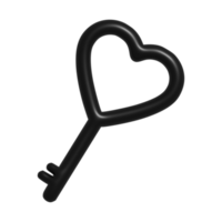 3d icoon van liefde sleutel png