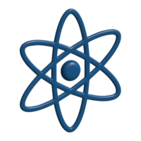 3d icono de átomo png
