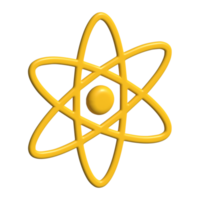 3d icono de átomo png