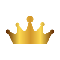 Golden Crown for king and queen and success on transparent background png