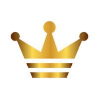 gouden kroon voor koning en koningin en succes Aan transparant achtergrond png
