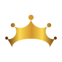 Golden Crown for king and queen and success on transparent background png