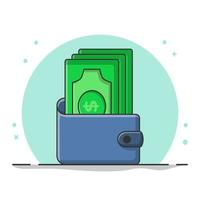 Wallet Money Cash Vector Design