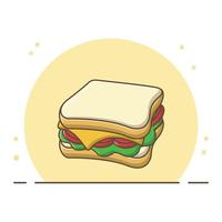 Sandwich Bread Vector Design Conceptual