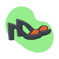 sandalias mujer icono vector diseño ilustración