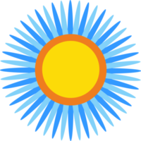 Flower with Blue Petals and a Yellow Center png