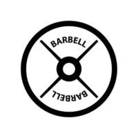 Barbell Weight Plate Silhouette. Black and White Icon Design Element on Isolated White Background vector