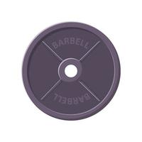 Barbell Weight Plate Flat Illustration. Clean Icon Design Element on Isolated White Background vector