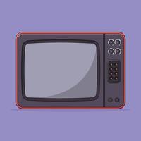 ilustración de icono de vector de tv retro con contorno para elemento de diseño, imágenes prediseñadas, web, página de destino, pegatina, banner. estilo de dibujos animados plana