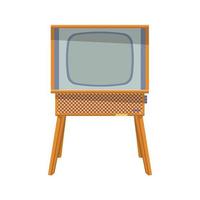 ilustración plana de televisión retro. elemento de diseño de icono limpio sobre fondo blanco aislado vector