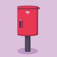 Mailbox Vector Icon Illustration with Outline for Design Element, Clip Art, Web, Landing page, Sticker, Banner. Flat Cartoon Style