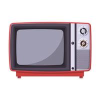 ilustración plana de televisión retro. elemento de diseño de icono limpio sobre fondo blanco aislado vector