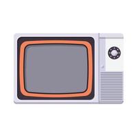 ilustración plana de televisión retro. elemento de diseño de icono limpio sobre fondo blanco aislado vector