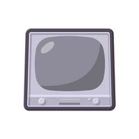 ilustración plana de televisión retro. elemento de diseño de icono limpio sobre fondo blanco aislado vector