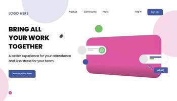 Website UI design vector