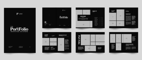 architecture portfolio and interior portfolio layout template vector