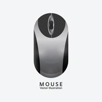 Mouse vector illustration on gray background