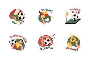Soccer Game Mobile Chat Sticker vector