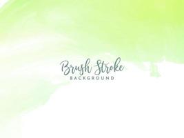 Abstract soft green watercolor brush stroke texture background vector