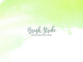 Abstract soft green watercolor brush stroke texture background vector