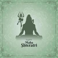 Religious Happy Maha Shivratri festival greeting background vector