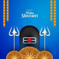 Happy Maha Shivratri cultural festival celebration background vector