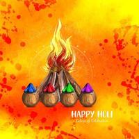 Happy Holi indian religious festival background design vector