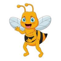 Cute bee cartoon vector illustration