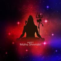 Happy Maha Shivratri Indian festival mythology background vector