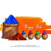 Beautiful Happy Holi indian festival background design vector