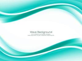 Abstract soft green wave design background vector