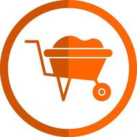 Wheelbarrow Vector Icon Design