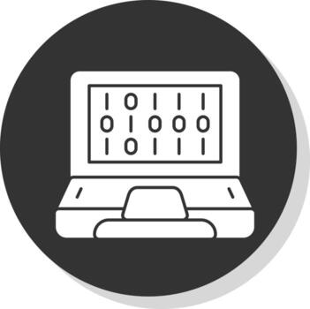 icono de vector de código binario