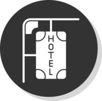 icono de vector de signo de hotel